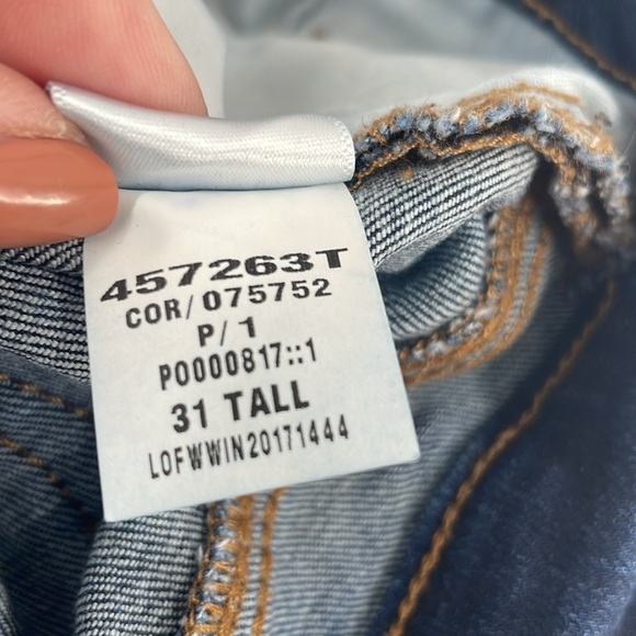 Loft Modern Straight Tall Pocket Fringe Ankle Mid Rise Medium Wash Stretch Jeans - Picture 12 of 12